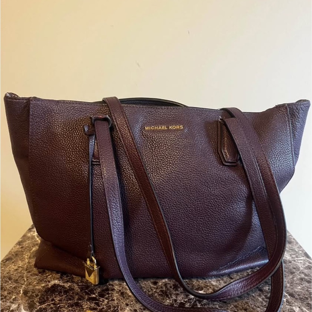 Michael Kors purple Textured Tote